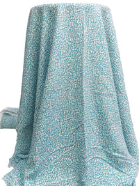 Maximum Blue/White Linen/Cotton Abstract Spots Print Shirt Weight Woven - LA Designer - 52W