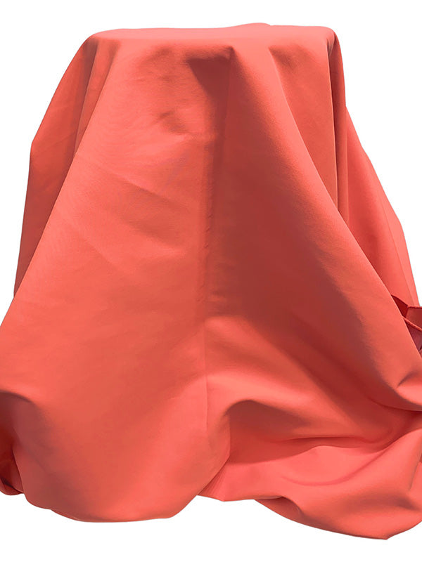 Bright Coral/Salmon Pink Cotton/Nylon Double Faced Jacketing - NY Designer - 58W