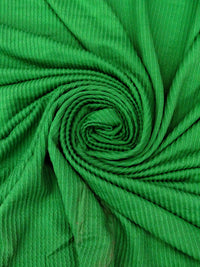 Kelly Green Rayon/Polyester/Lycra Crinkle Rib Double Knit - NY Designer - 58W