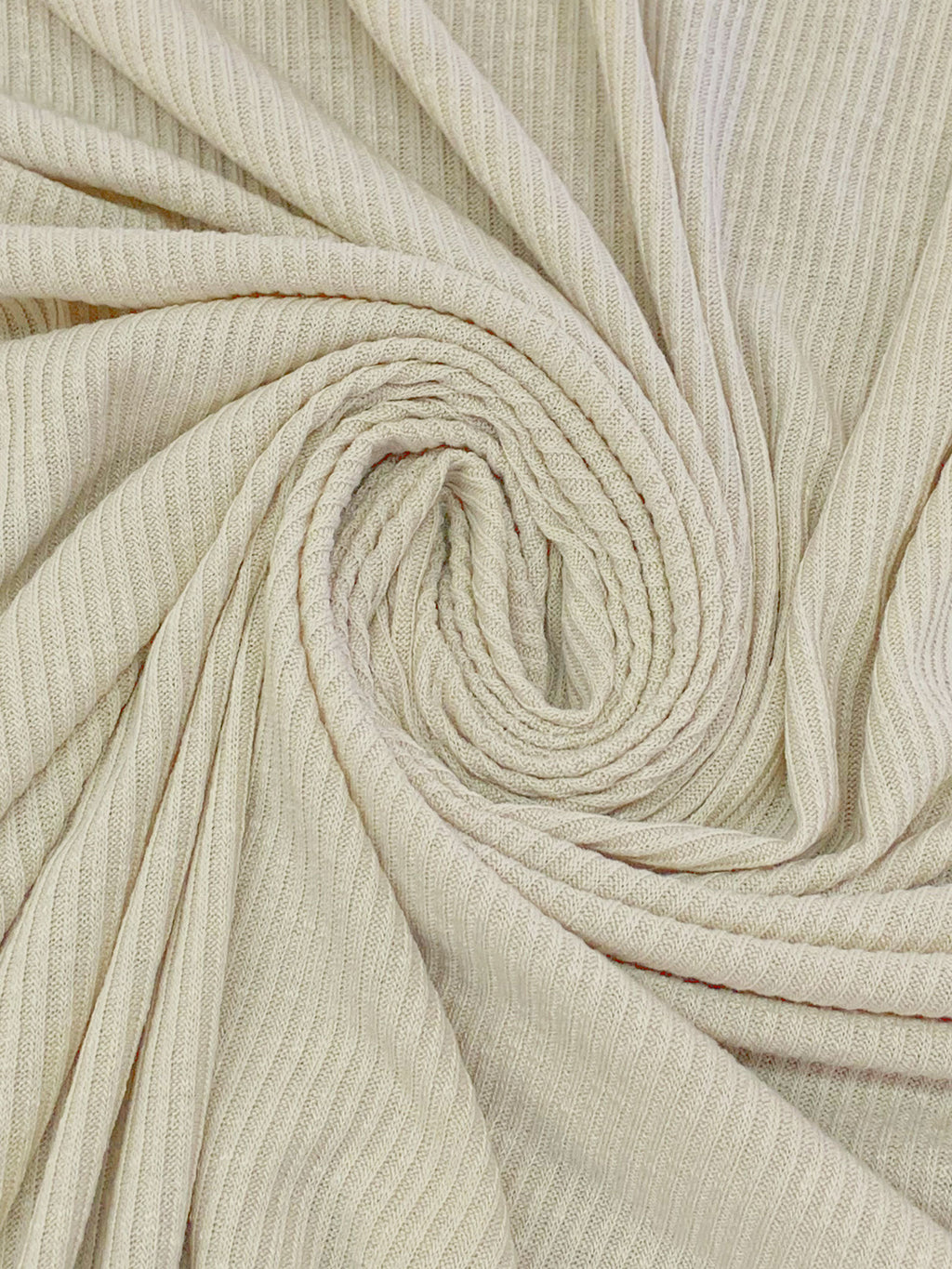 Soft Sandalwood Beige Polyester/Rayon/Lycra Ribbed Sweater Knit - Mich ...