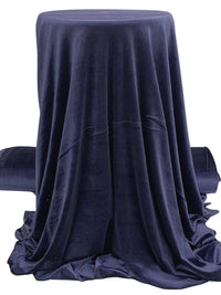 Independence Blue Polyester/Lycra Stretch Velvet Knit 58W