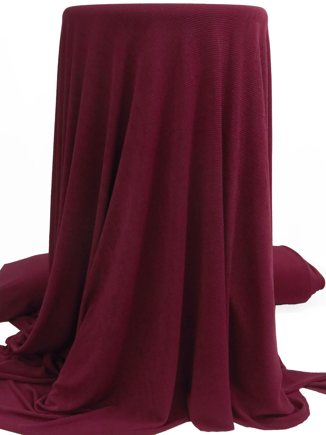 Bordeaux Red Polyester/Lycra Crepe Slinky Knit - NY Designer - 52W