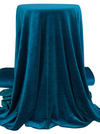 Deep Sea Blue Polyester/Lycra Stretch Velvet Knit 56W