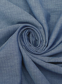Dark Lapis Blue/White 100% Cotton Herringbone Weave Suiting 56W