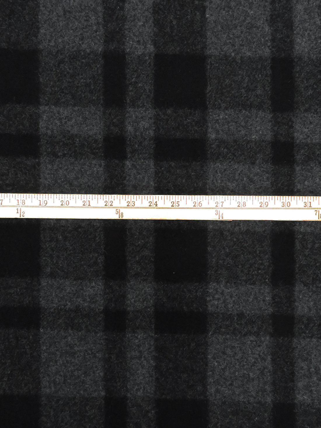 Black/Light Gray/Gray 100% Wool Plaid Weave Coating - NY Designer -  58W