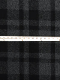 Black/Light Gray/Gray 100% Wool Plaid Weave Coating - NY Designer -  58W