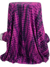 Imperial Purple/Fandango Pink Polyester/Lycra Abstract Streaks Print Jersey Knit 58W