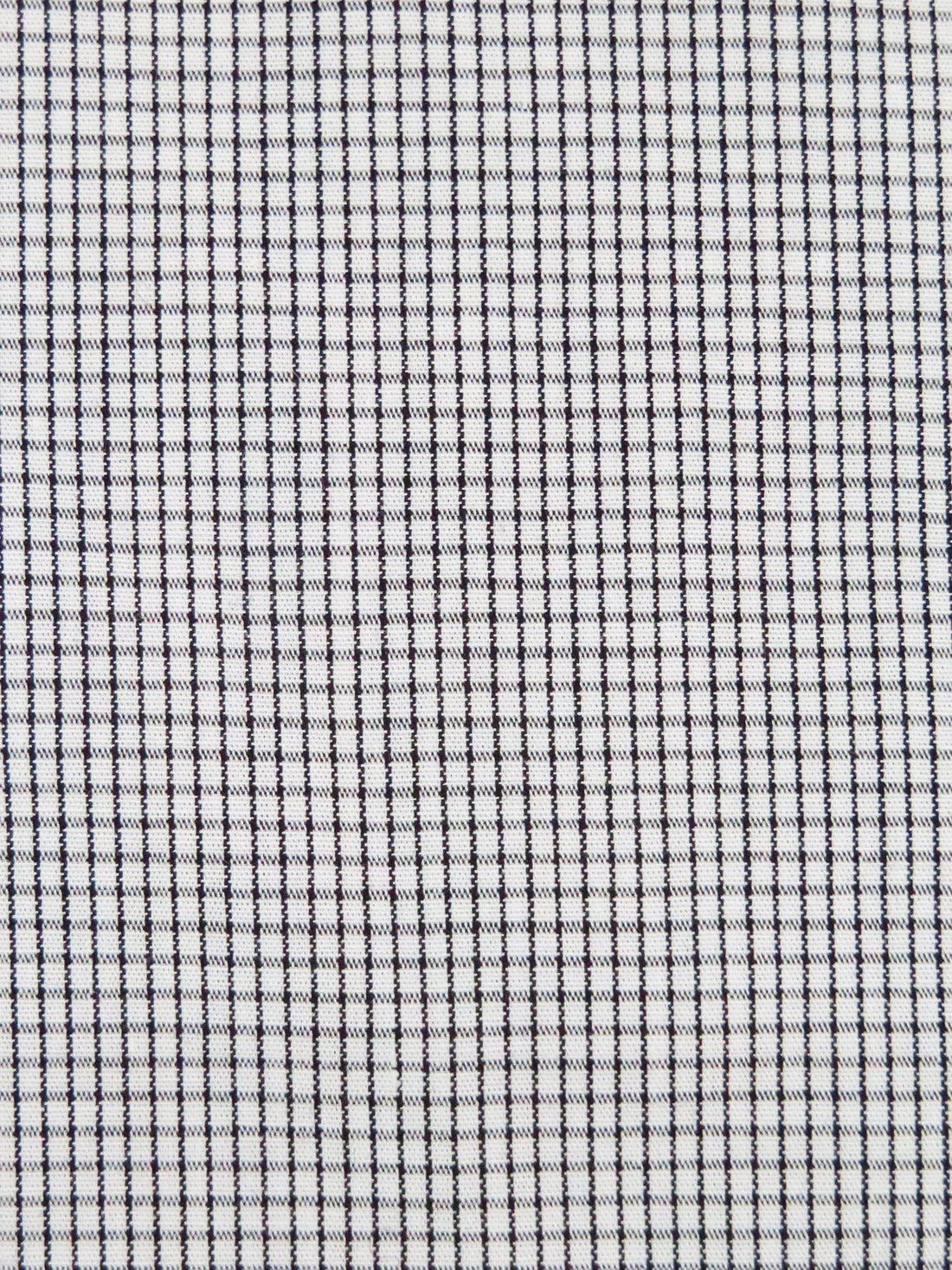 Black/White 100% Cotton Mini Windowpane Shirting - Imported From Japan - 44W
