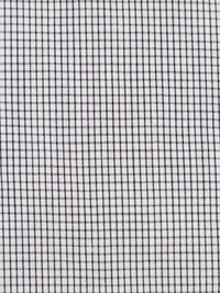 Black/White 100% Cotton Mini Windowpane Shirting - Imported From Japan - 44W