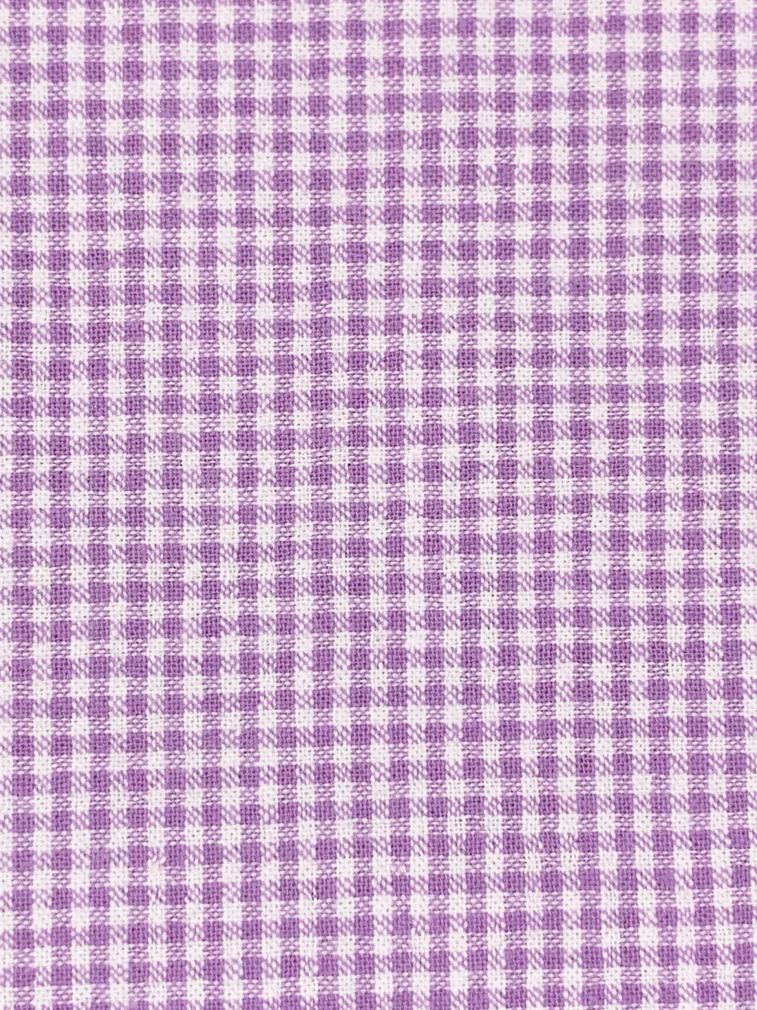 White/Orchid 100% Cotton Mini Check Seersucker Shirting 56W