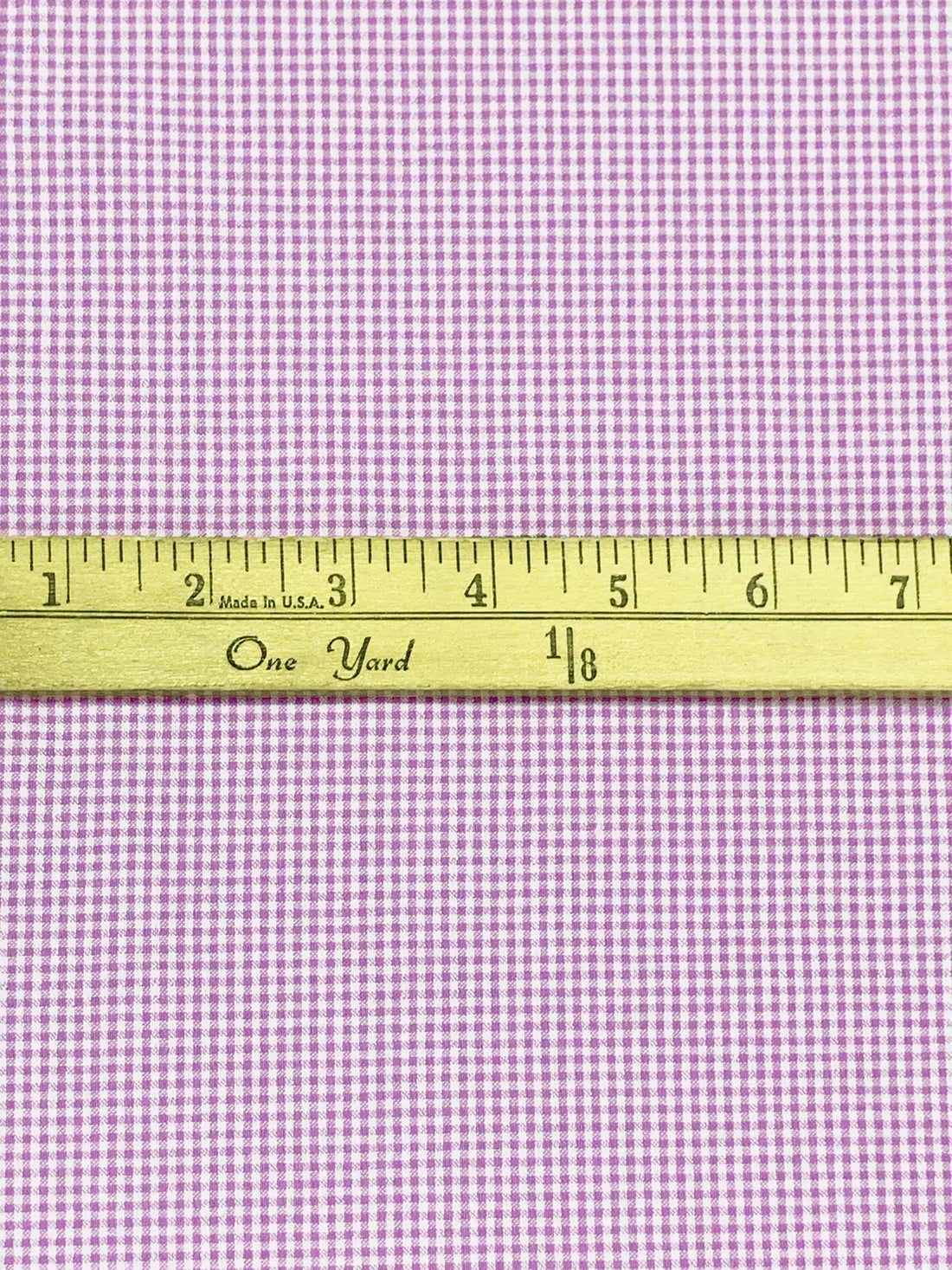 White/Orchid 100% Cotton Mini Check Seersucker Shirting 56W