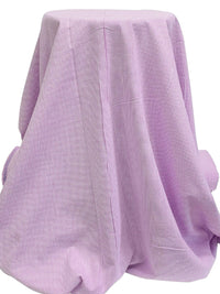 White/Orchid 100% Cotton Mini Check Seersucker Shirting 56W