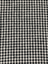 White/Black 100% Cotton Mini Check Seersucker Shirting 56W