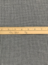 White/Black 100% Cotton Mini Check Seersucker Shirting 56W