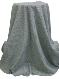 White/Black 100% Cotton Mini Check Seersucker Shirting 56W