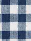 Ghost White/Lapis Blue 100% Cotton Check Plaid Washed Voile 58W