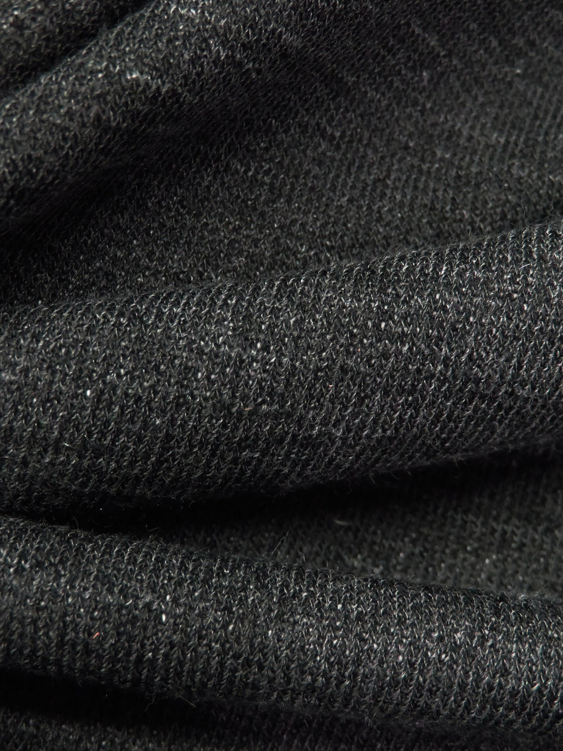 Dark Charcoal Polyester/Rayon/Lycra Heathered Sweatshirt French Terry Knit 60W