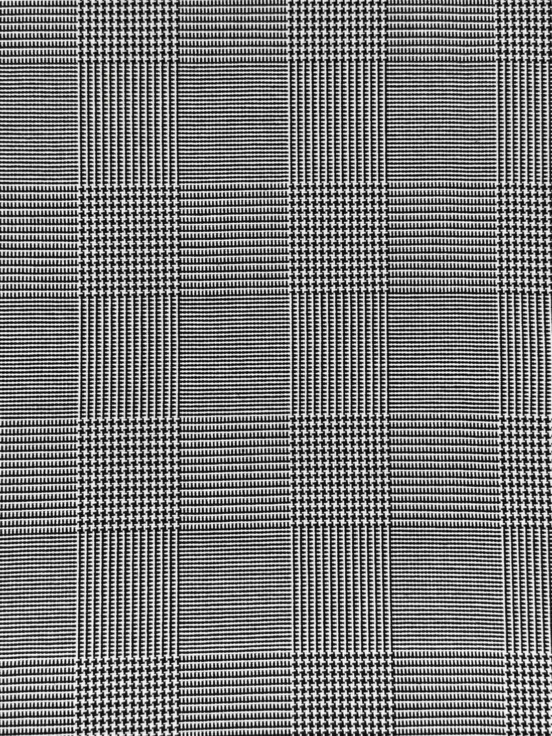 White/Black 100% Polyester Glen Plaid Suiting 58W