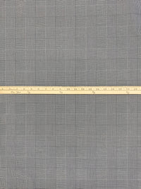 White/Black 100% Polyester Glen Plaid Suiting 58W