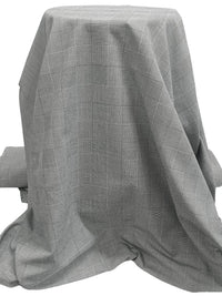 White/Black 100% Polyester Glen Plaid Suiting 58W