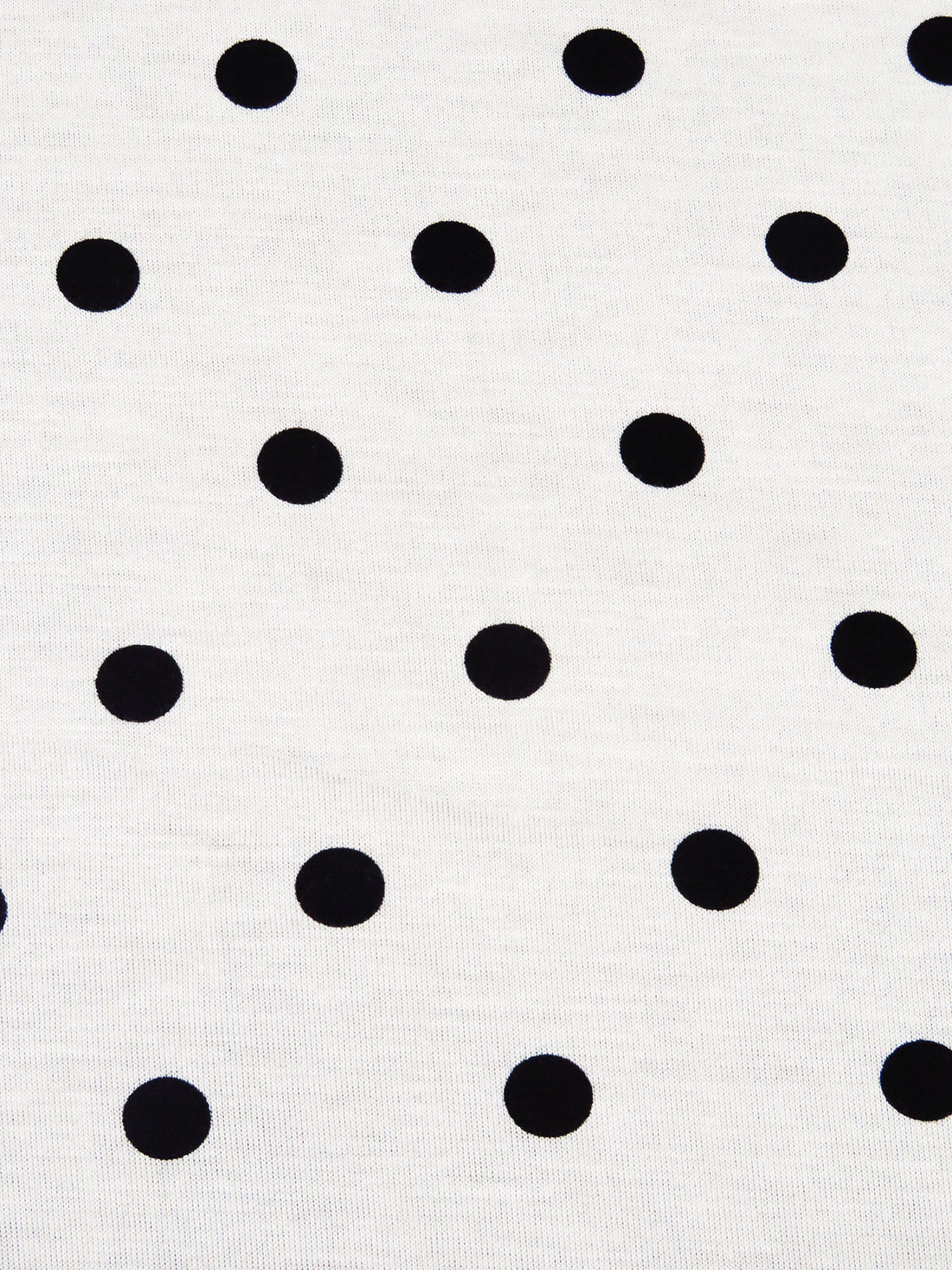 Off-White/Black Rayon/Lycra Dot Print Jersey Knit 59W