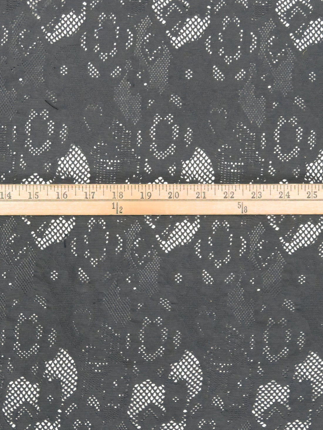 Ash Gray 100% Cotton Floral Lace Knit 54W