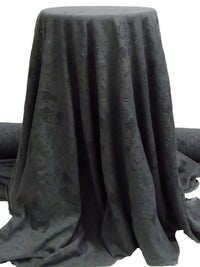 Ash Gray 100% Cotton Floral Lace Knit 54W
