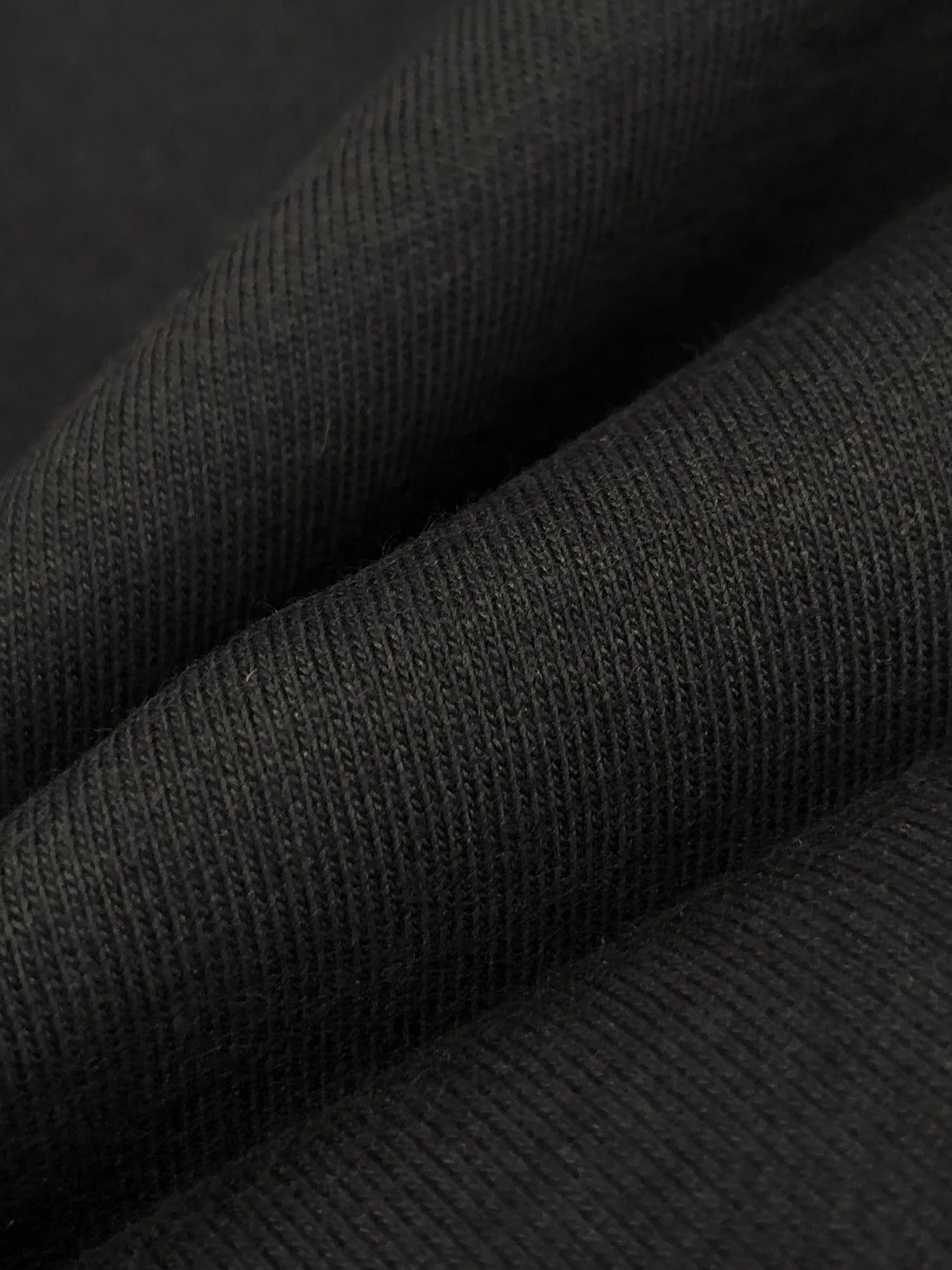 Muted Black 100% Cotton Tubular Jersey Knit 30W