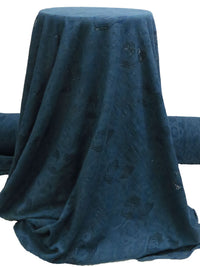 Dark Teal 100% Cotton Floral Lace Knit 54W