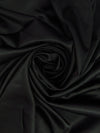 Rich Black Polyester/Lycra Stretch Satin Twill Suiting - Famous Dress Designer - 56W