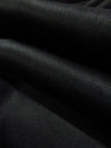 Rich Black Polyester/Lycra Stretch Satin Twill Suiting - Famous Dress Designer - 56W