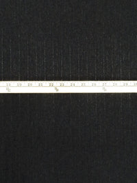 Black 100% Polyester Raised Stripe Suiting 58W