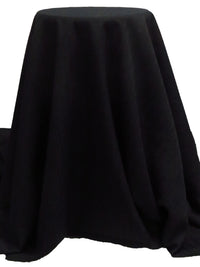 Black 100% Polyester Raised Stripe Suiting 58W