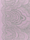 Lilac/Silver Acetate/Lycra Large Ornate Glitter Design Slinky Knit - NY Designer - 54W