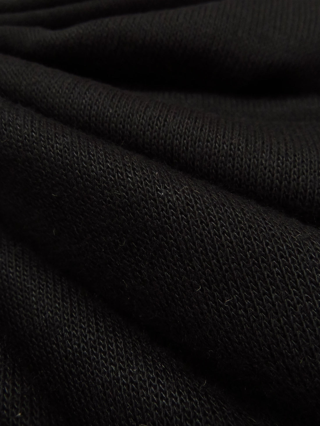 Pitch Black Cotton/Rayon Sheer Sweater Knit 50W