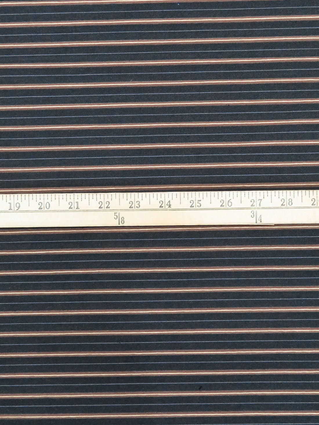 Dusty Blue/Light Blue/Brown/Multi Rayon/Nylon/Lycra Yarn-Dyed Horizontal Stripe Stretch Bengaline Suiting 55W