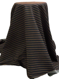 Dusty Blue/Light Blue/Brown/Multi Rayon/Nylon/Lycra Yarn-Dyed Horizontal Stripe Stretch Bengaline Suiting 55W