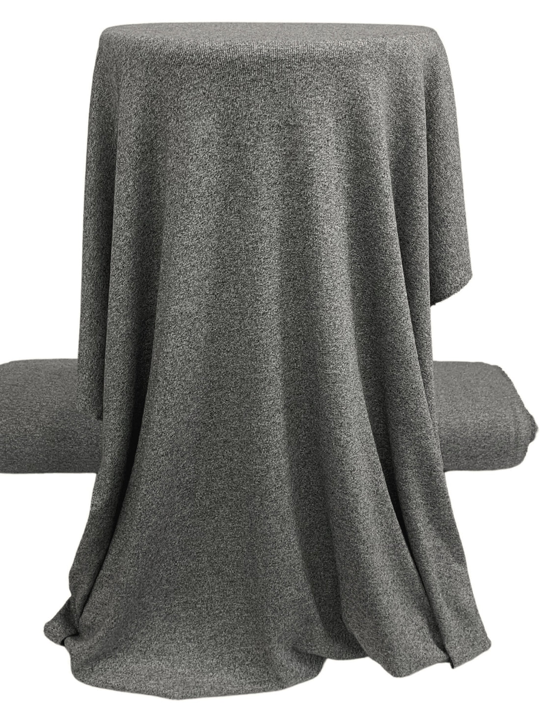 Heathered Gray Rayon/Polyester/Lycra Rib Knit 29W