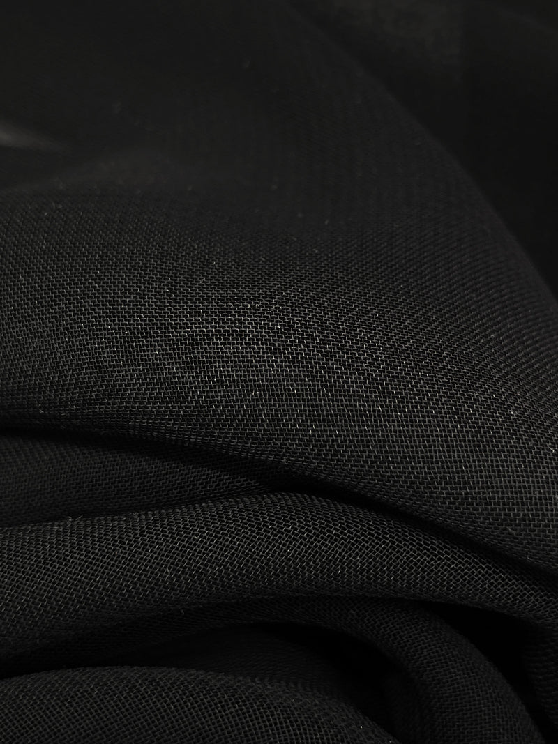 Onyx Black 100% Polyester Chiffon 58W