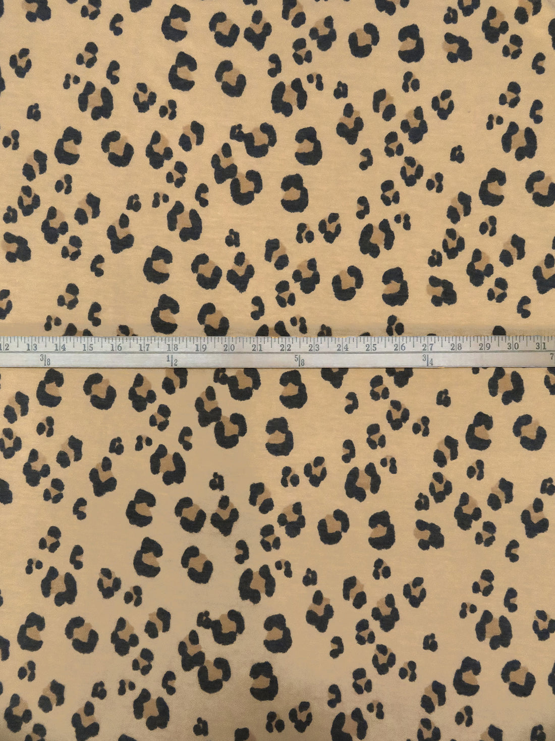 Orange/Brown/Black Polyester/Rayon/Lycra Cheetah French Terry Knit 60W