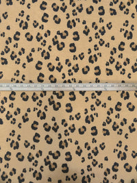 Orange/Brown/Black Polyester/Rayon/Lycra Cheetah French Terry Knit 60W
