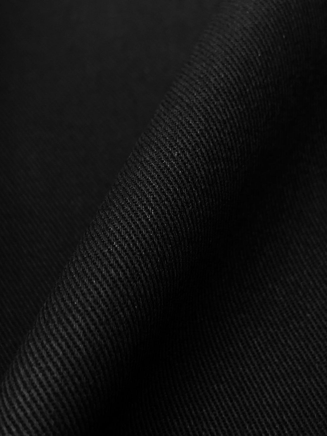 Black 100% Cotton Chino Twill 58W