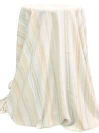 Peachy Pink/Alabaster/Pale Gray 100% Polyester Vertical Abstract Stripe Print Crepe Blouse Weight Woven 60W