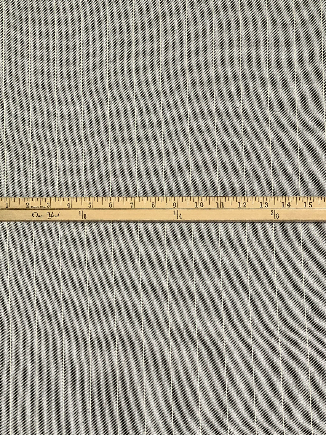 Off-White/Black 100% Rayon Vertical Stripe Weave Drapey Suiting 60W