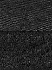 Obsidian Black Cotton/Polyester Textured Double Knit 52W