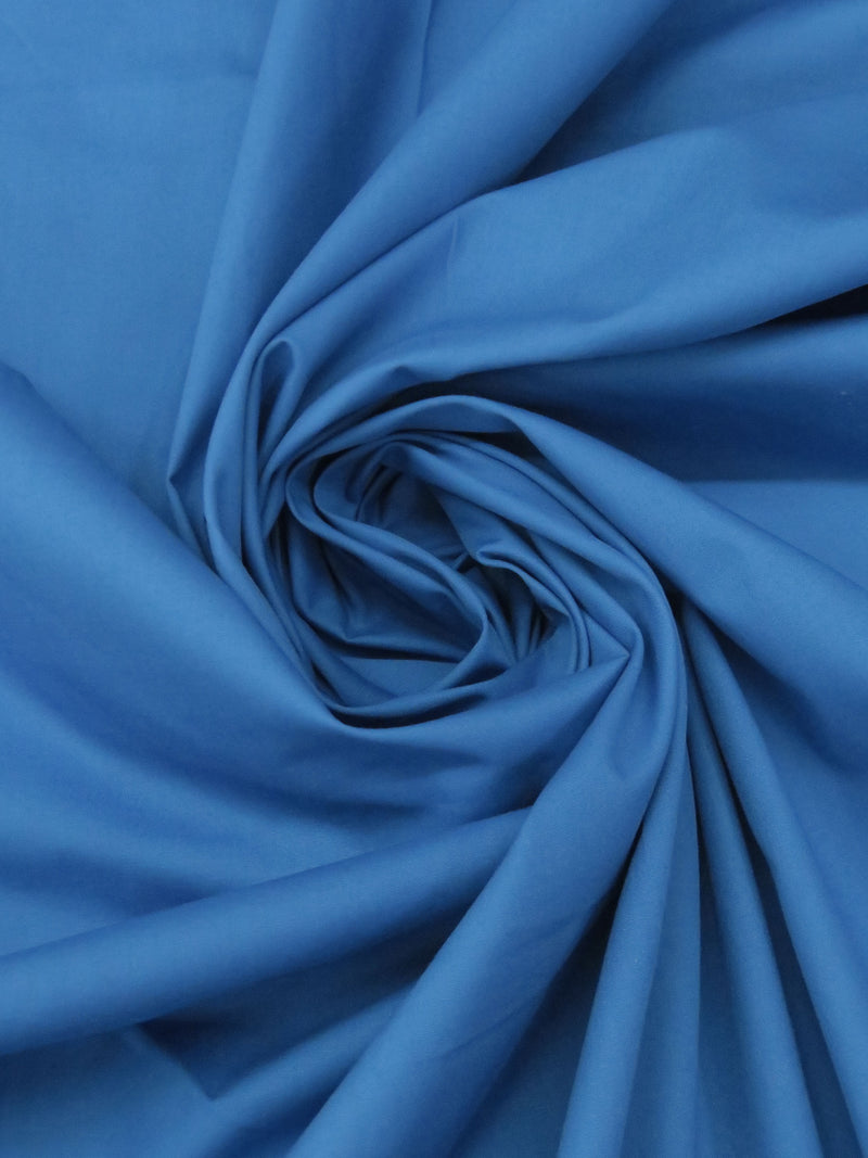 Azure Blue Cotton/Polyester Broadcloth 44W