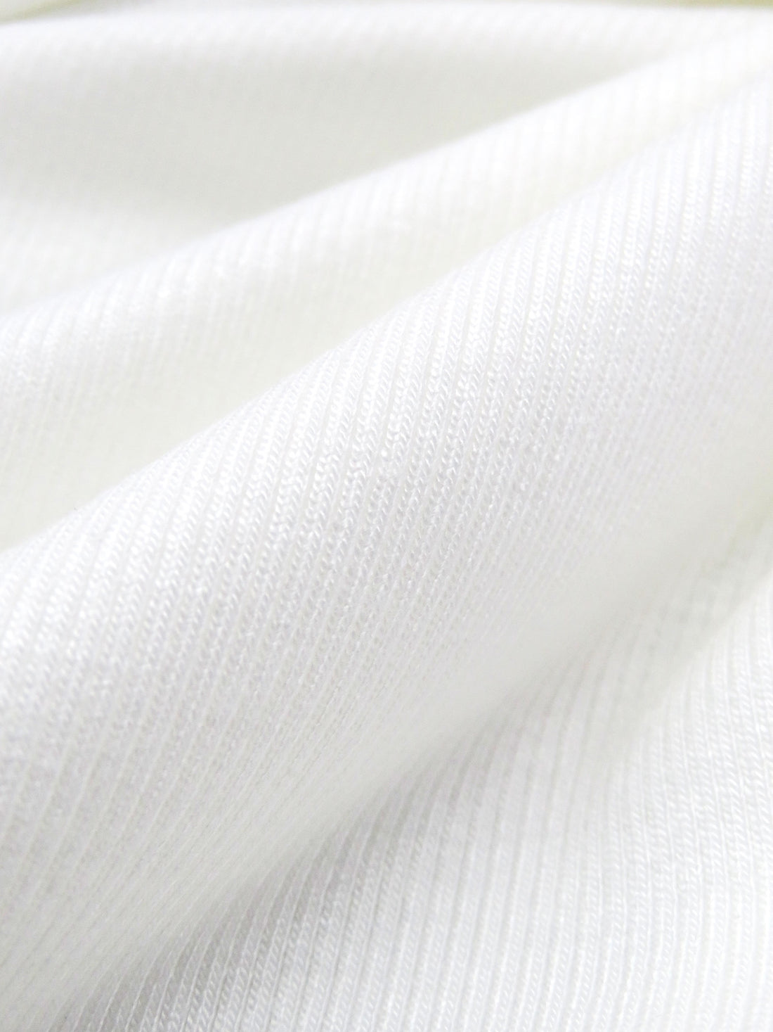 Soft White Rayon/Lycra Rib Knit 30W