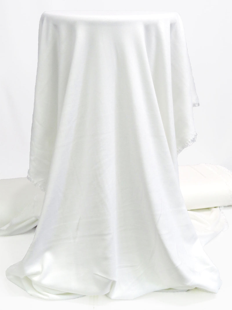 Soft White Rayon/Lycra Rib Knit 30W