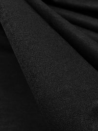 Black Rayon/Nylon/Lycra Stretch Bengaline Suiting 60W