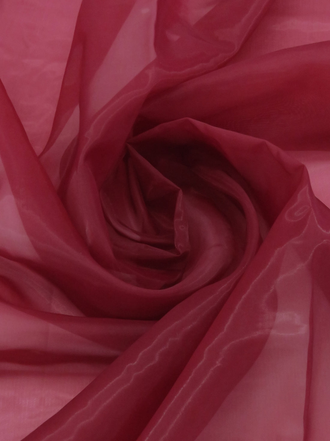 Claret Red 100% Polyester Organza 44W